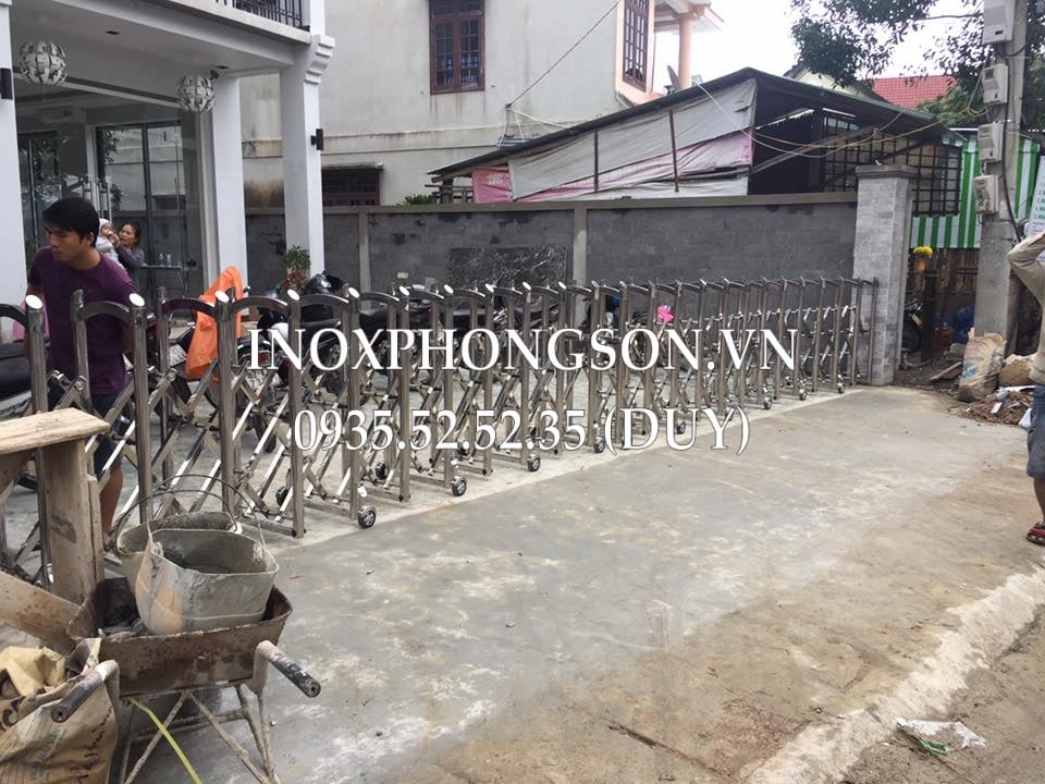 Cửa Cổng Xếp Tự Động cho nhà của 1 khách VIP ở Quảng Nam