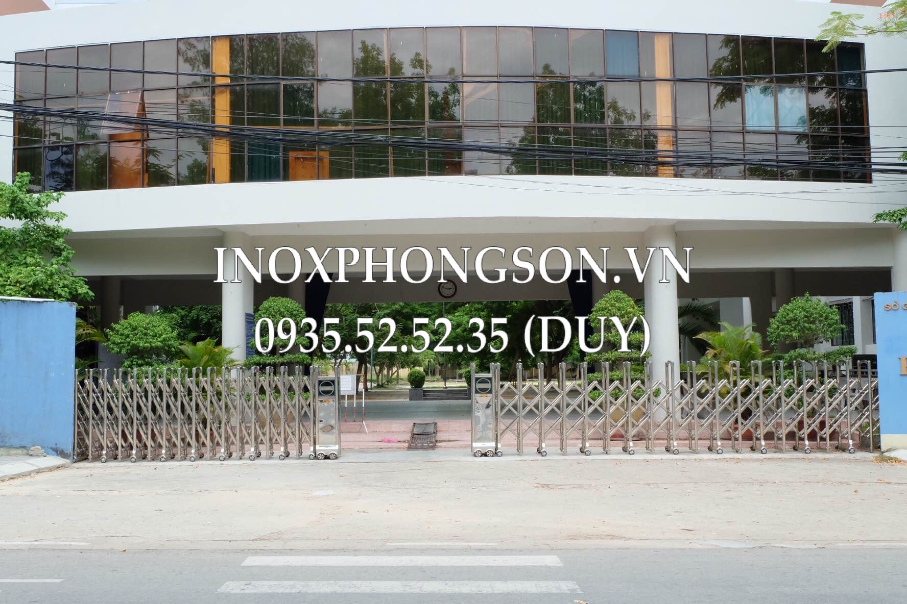 Cổng Xếp Inox 304 tại Trường THPT Phan Châu Trinh - Đà Nẵng