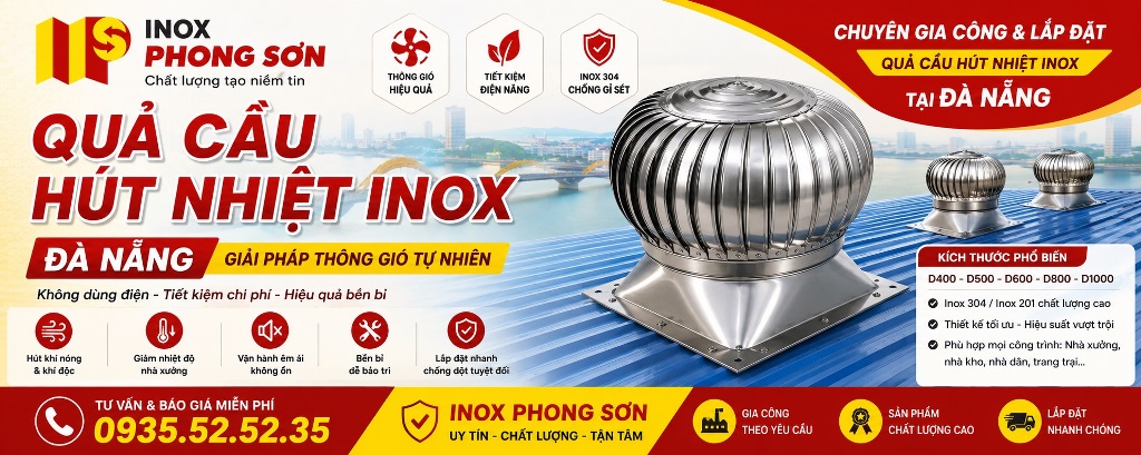 quả cầu hút nhiệt inox phong son